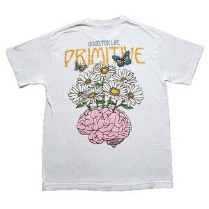 Primitive Mental Health Good For Life Sz Medium Mens Embossed Double Side Shirt